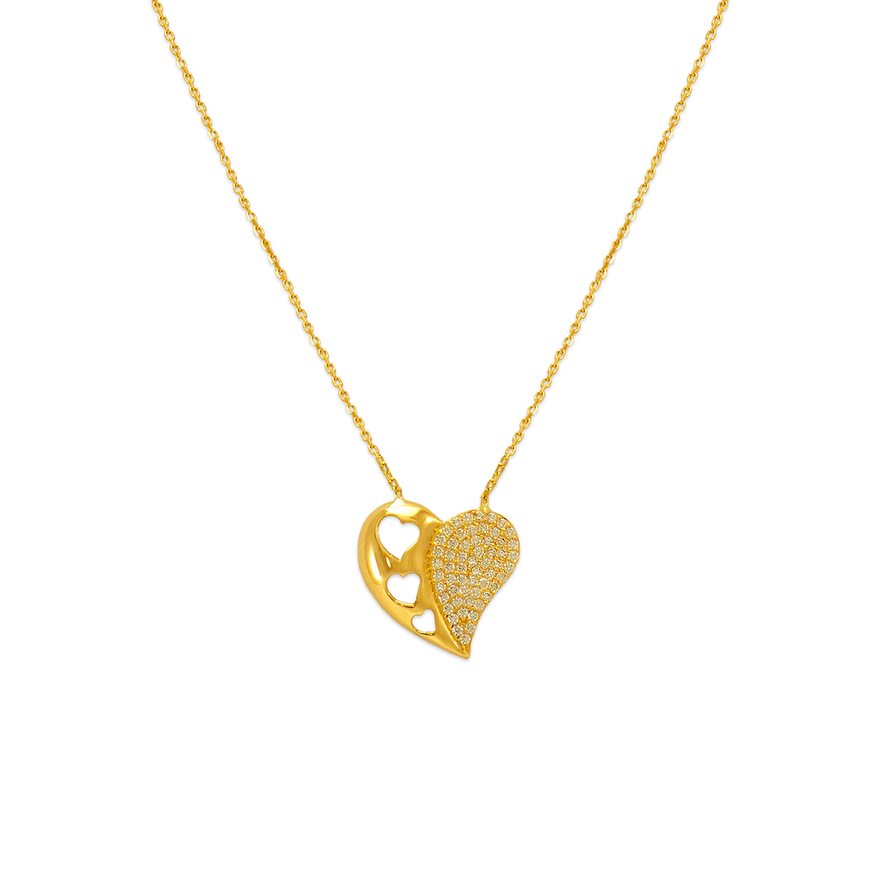 Fancy Heart CZ Necklace