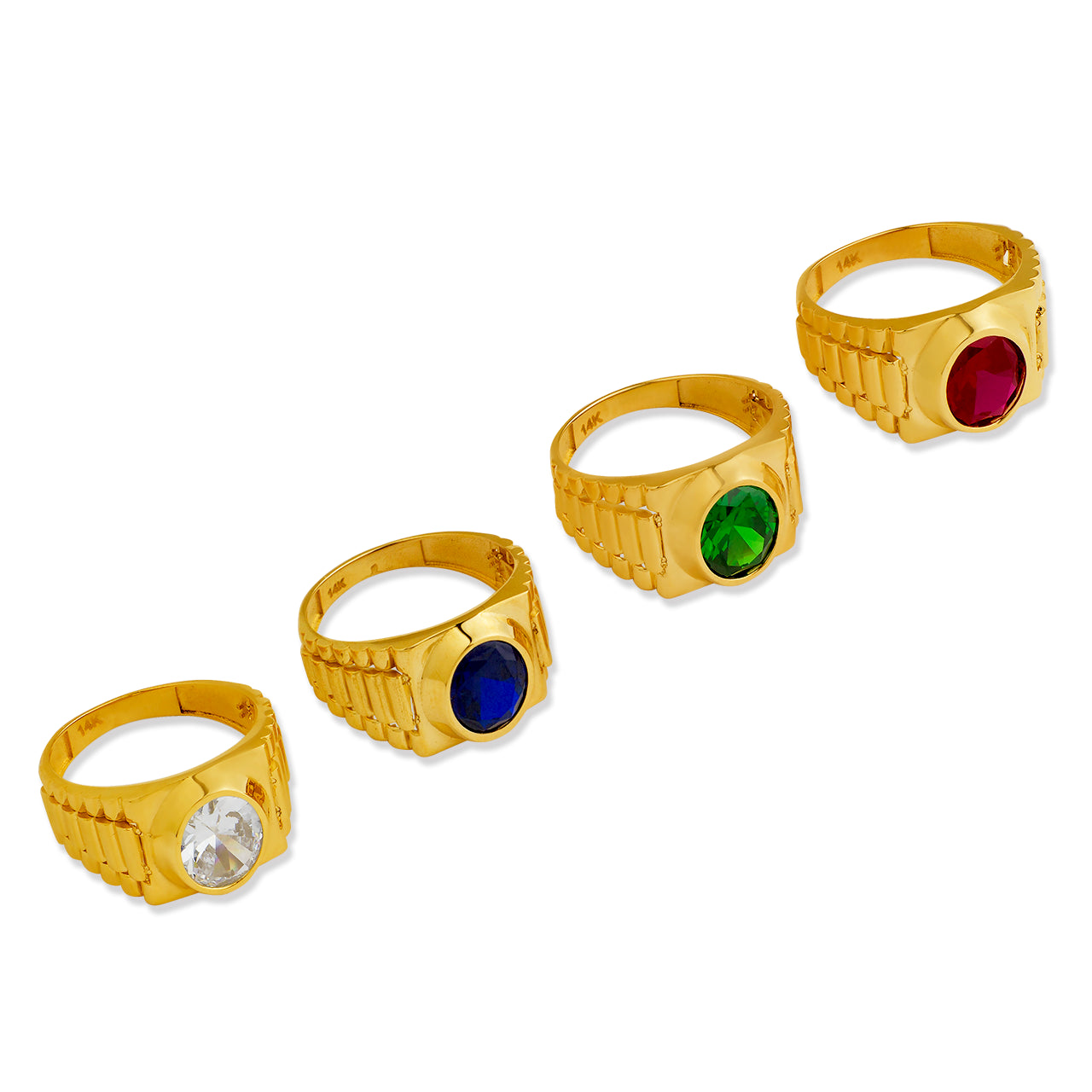 Men's Gold CZ Ring