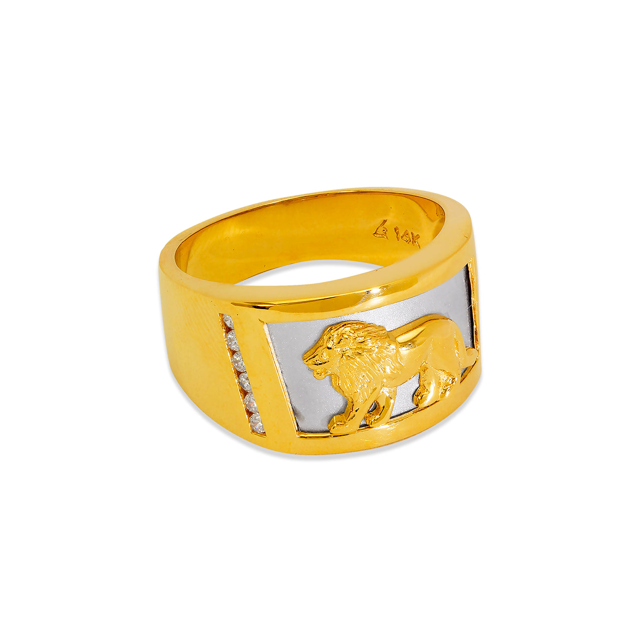 Two-Tone Lion Ring